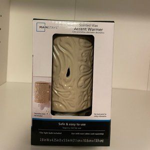 Main Stays Wax Warmer Ceramic Mosaic Electric Ivory + Free wax melt